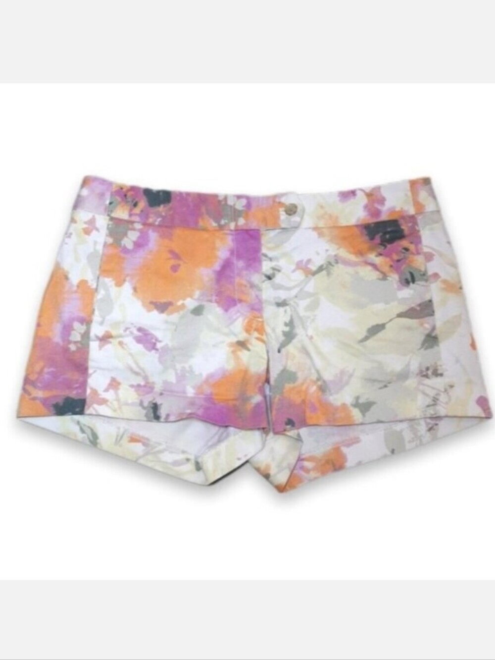 J.Crew City Fit Stretch Chino Short Floral Watercolor Cotton Mini Womens Size 6